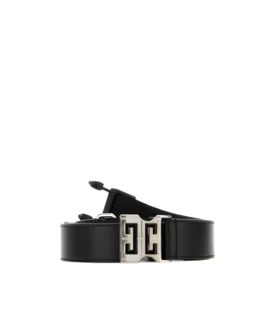 Givenchy 4g Release Buckle Leather Belt In Black