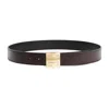 Givenchy Brown Calf Leather 4g Reversible Belt In Brown