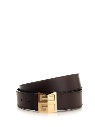 Givenchy 4g Reversible Belt In Nero/marrone