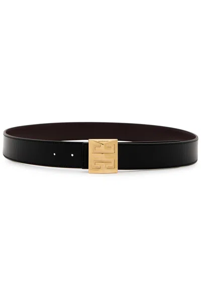 Givenchy 4g Reversible Leather Belt In Black