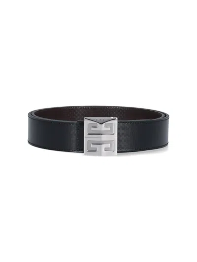 Givenchy "4g" Reversible Logo Belt In Black