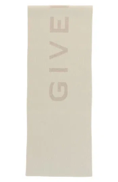 Givenchy 4g Reversible Wool & Cashmere Blend Scarf In Gray