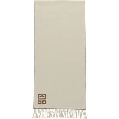 Givenchy 4g Reversible Wool Scarf In Neutral