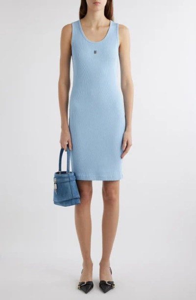 Givenchy 4g Rib Tank Dress In Sky Blue