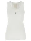 Givenchy White Stretch Cotton Tank Top In White