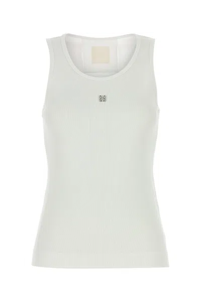 GIVENCHY CANOTTA IN COTONE STRETCH BIANCO DONNA