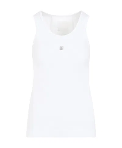 GIVENCHY GIVENCHY 4G LOGO PLAQUE CREWNECK TANK TOP