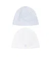 Givenchy 4g Ribbed-knit Pull-on Hats (pack Of Two) In White