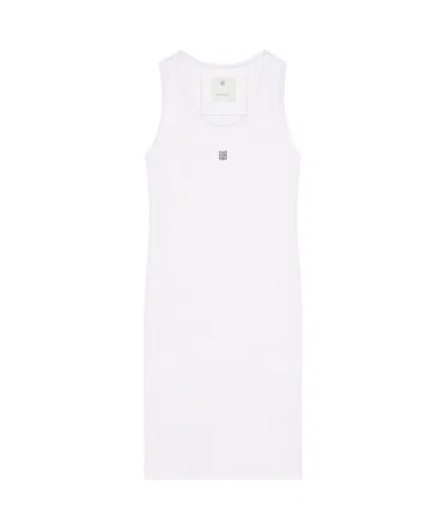 GIVENCHY GIVENCHY 4G PLAQUE RIBBED-KNIT TANK DRESS
