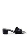 Givenchy Canvas 4g Mules In Black
