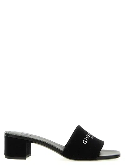 Givenchy Black 4g Heeled Sandals In 001-black