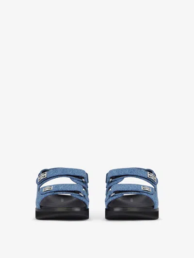 Givenchy 4g Sandals In Denim In Medium Blue