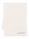 Givenchy Embroidered Logo Design Scarf In White