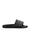 Givenchy 4g Shearling Slides In Black