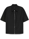 Givenchy Chemise Zippée À Détail 4g In Black