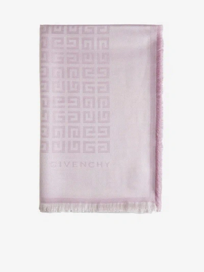 Givenchy 4g Silk And Wool Shawl In Rosa