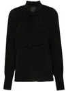Givenchy 4g Silk Crepe Blouse In Black