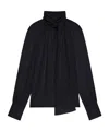 Givenchy 4g Silk Crepe Blouse In Black