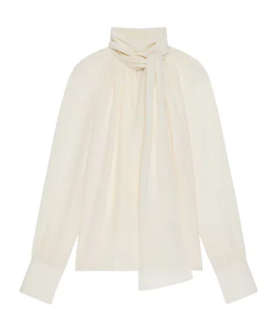 GIVENCHY GIVENCHY 4G MOTIF TIE NECK BLOUSE