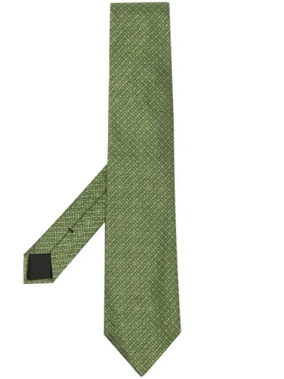 Givenchy 4g Silk Tie In Green