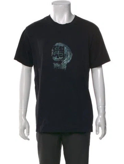 Pre-owned Givenchy 4g Skull Graphic Print Shirt In Black