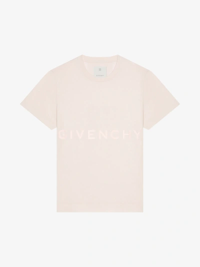 Givenchy 4g Slim Fit T-shirt In Cotton In Nude Pink