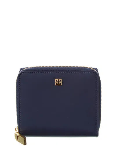 Givenchy 4g Small Leather Coin Purse In Blue