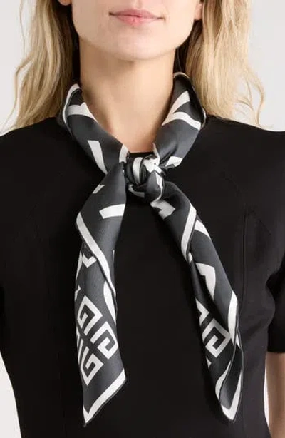 Givenchy 4g Small Silk Square Scarf In Black
