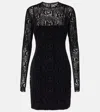 Givenchy Python Print Tulle Dress With 4g Detail In Black