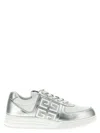 Givenchy White & Silver G4 Sneakers In Silver