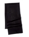 Givenchy 4g Square Large Wool & Silk-blend Scarf In Black