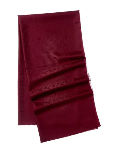 Givenchy 4g Square Large Wool & Silk-blend Scarf In Red