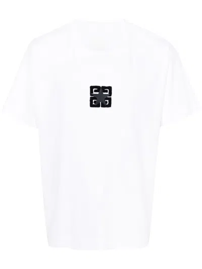 Givenchy 4g Stars Boxy Fit T-shirt In Cotton In White