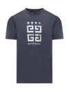 Givenchy 4g Stars T-shirt In Cotton In Deep Blue
