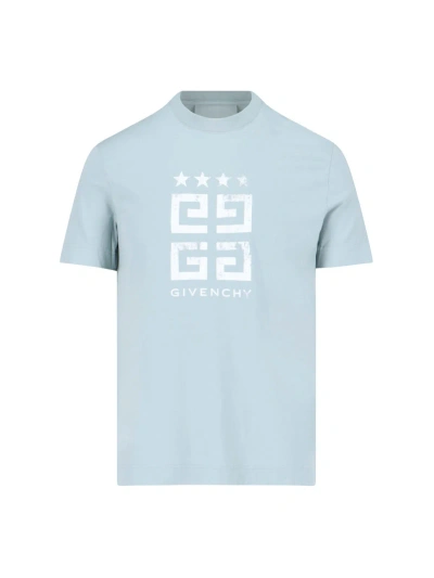 Givenchy '4g Stars' T-shirt In Light Blue