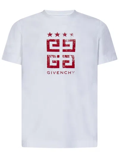Givenchy '4g Stars' T-shirt In White