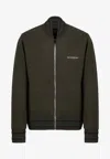 Givenchy 4g Stars Khaki Wool Bomber Jacket In Green