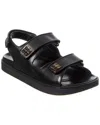 Givenchy Women Leather Sandals With 4g Metal Details In Black