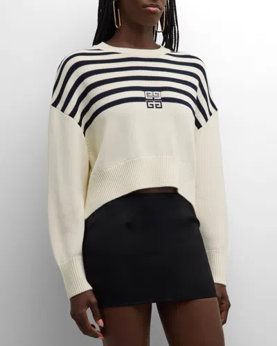 GIVENCHY 4G STRIPED CREWNECK SWEATER