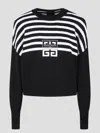 GIVENCHY 4G STRIPED CROPPED SWEATER