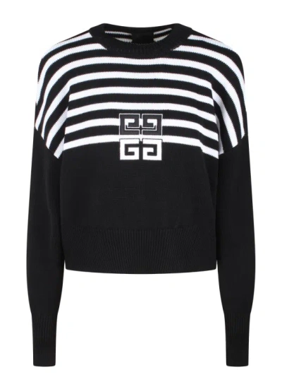 GIVENCHY 4G STRIPED CROPPED SWEATER
