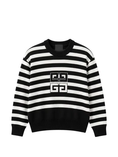 Givenchy 4g Striped Sweater In Black