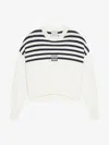 Givenchy 4g Striped Sweater In Wool And Cotton In Multi