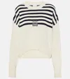 Givenchy 4g Striped Sweater In Wool And Cotton In White