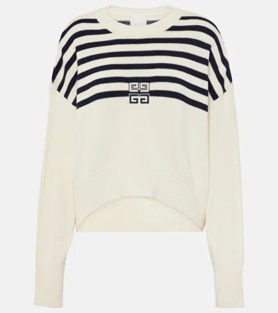 Givenchy 4g Striped Sweater In White
