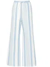Givenchy 4g Striped Cotton And Linen Wide-leg Pants In Blue