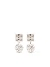 Givenchy 4g-stud Drop Earrings In Silver
