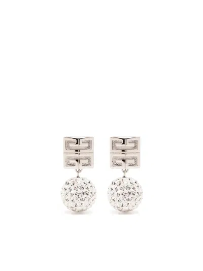 Givenchy 4g-stud Drop Earrings In Silver