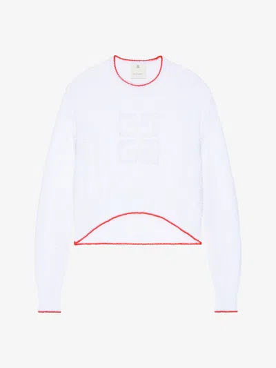 Givenchy 4g Sweater In Knit In White