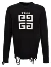 Givenchy 4g-motif Distressed Cotton Sweatshirt